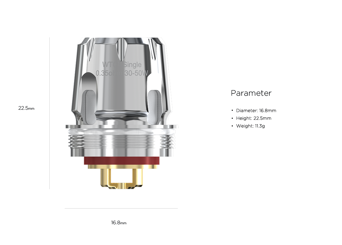 WT01 Single 0.35ohm Head WT01 Single 0.35ohm Head