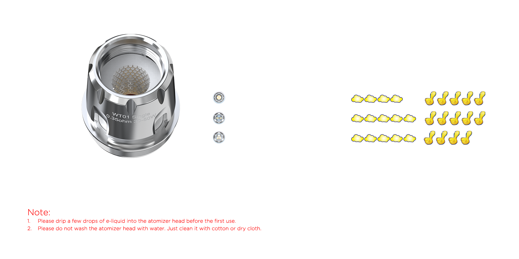 WT01 Single 0.35ohm Head